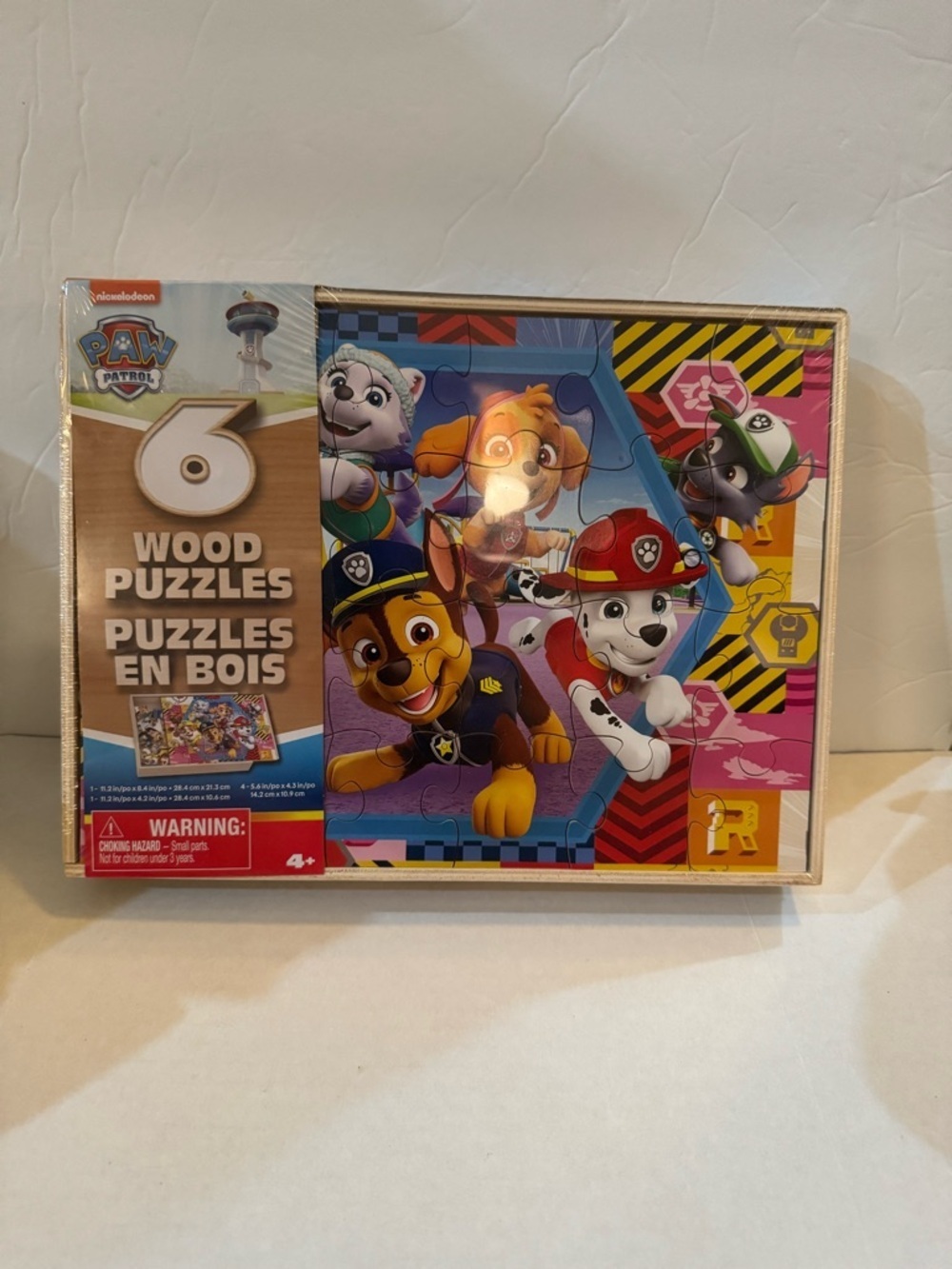 PAW Patrol, 6 Jigsaw Puzzles in Wooden Storage Box, Ages 3+ - Picture 8 of 10